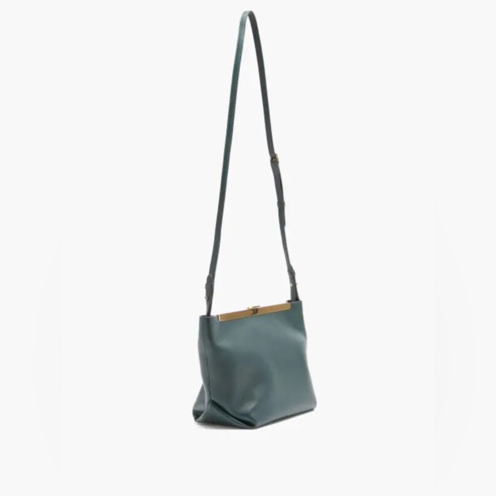 KHAITE Augusta Leather Cross-Body Bag - Dark Green - Picture 2 of 7